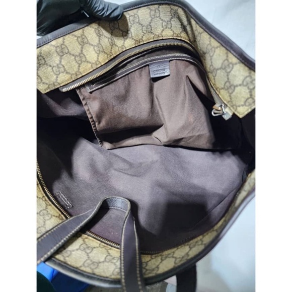 Authentic GUCCI GG Coated Canvas Medium Tote Bag Beige/Brown - Picture 5 of 16